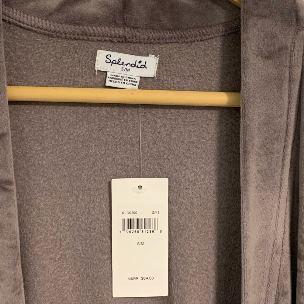 Splendid Gray Robe NWT S/M - Picture 3 of 7
